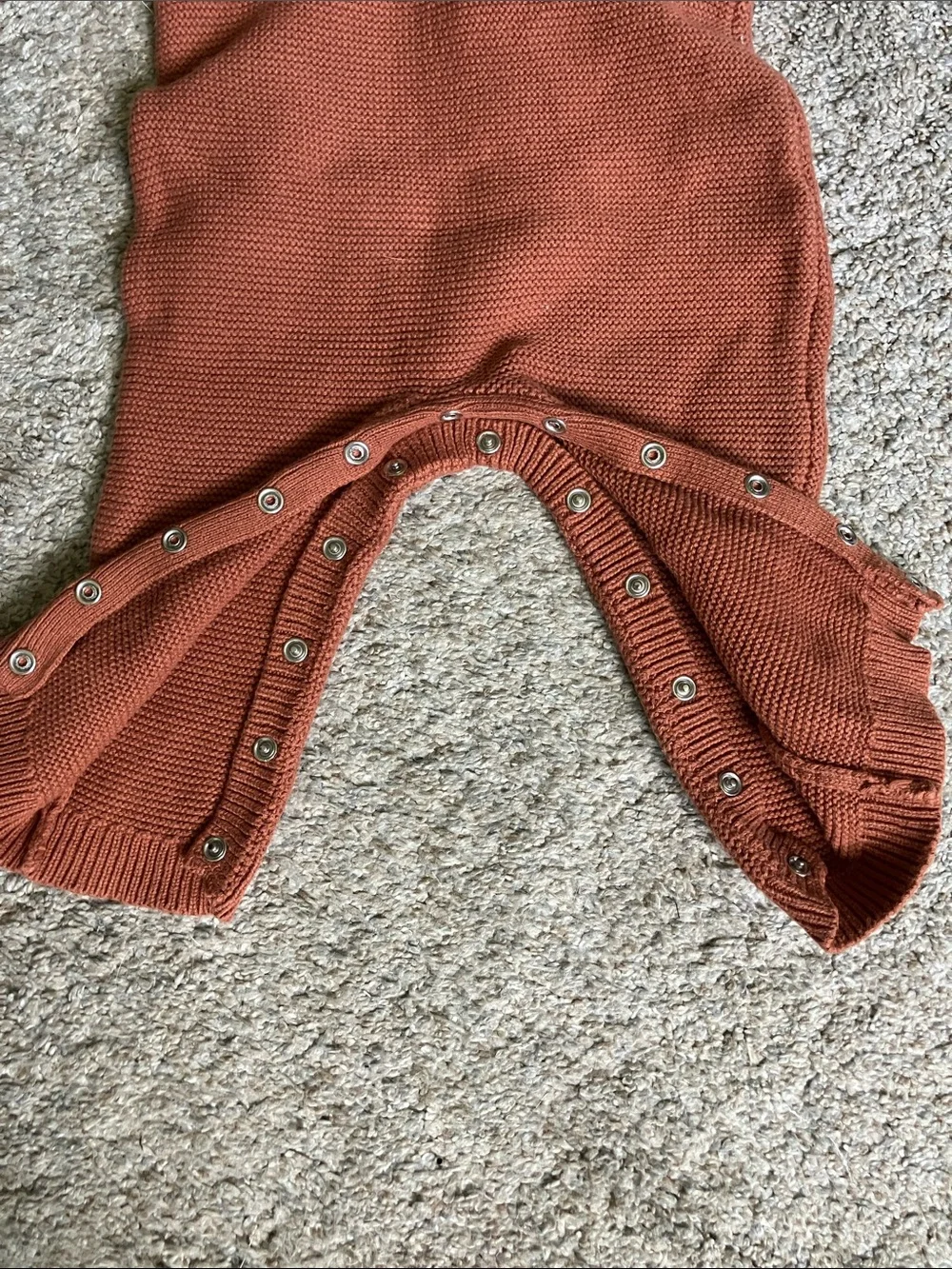 Carter’s Rust Knit Baby Overalls Romper